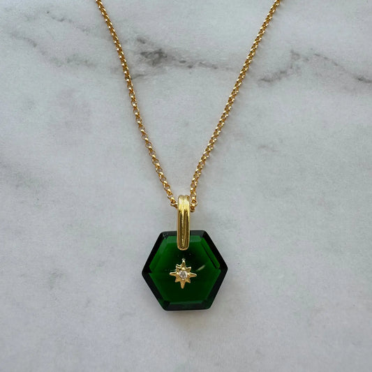 Zoe Birthstone and Gold Pendant Necklace