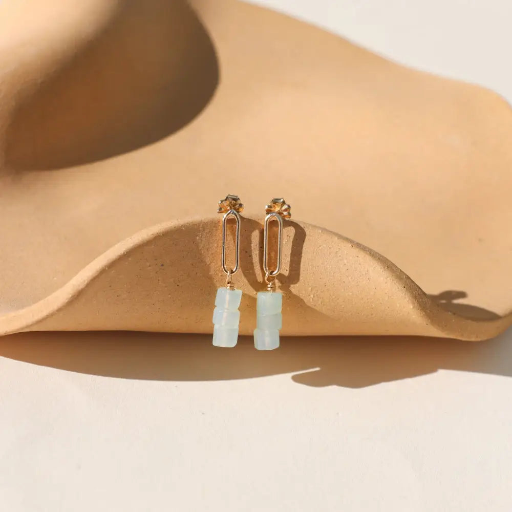 Selene Drop Gemstone Earrings