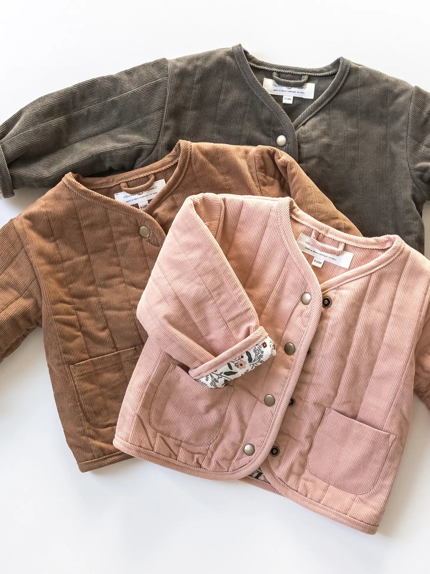 Organic Baby Blake Corduroy Snap Up Front Jacket