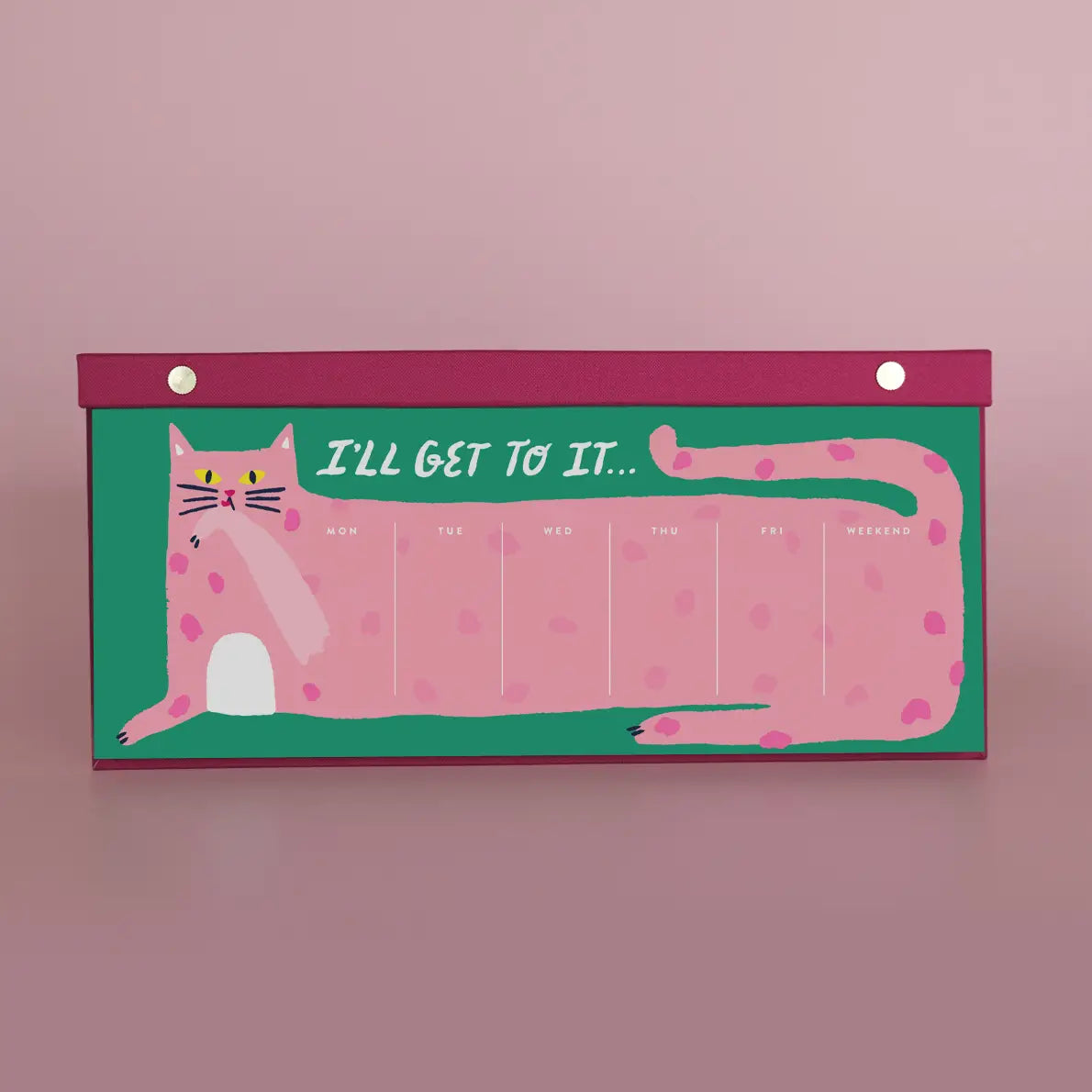 Pink Cat Weekly Planner
