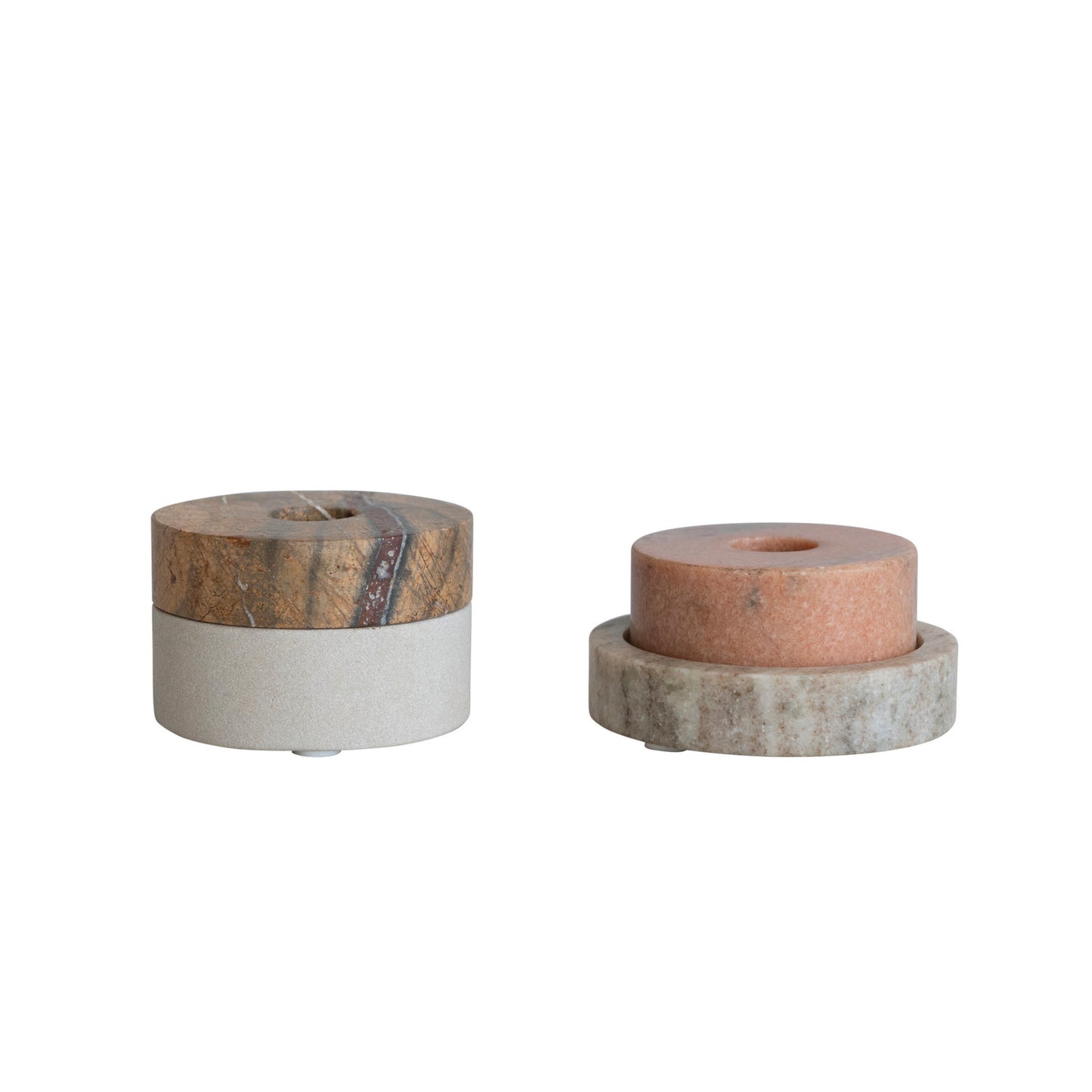 Marble Tealight/Taper Holder w/ Base