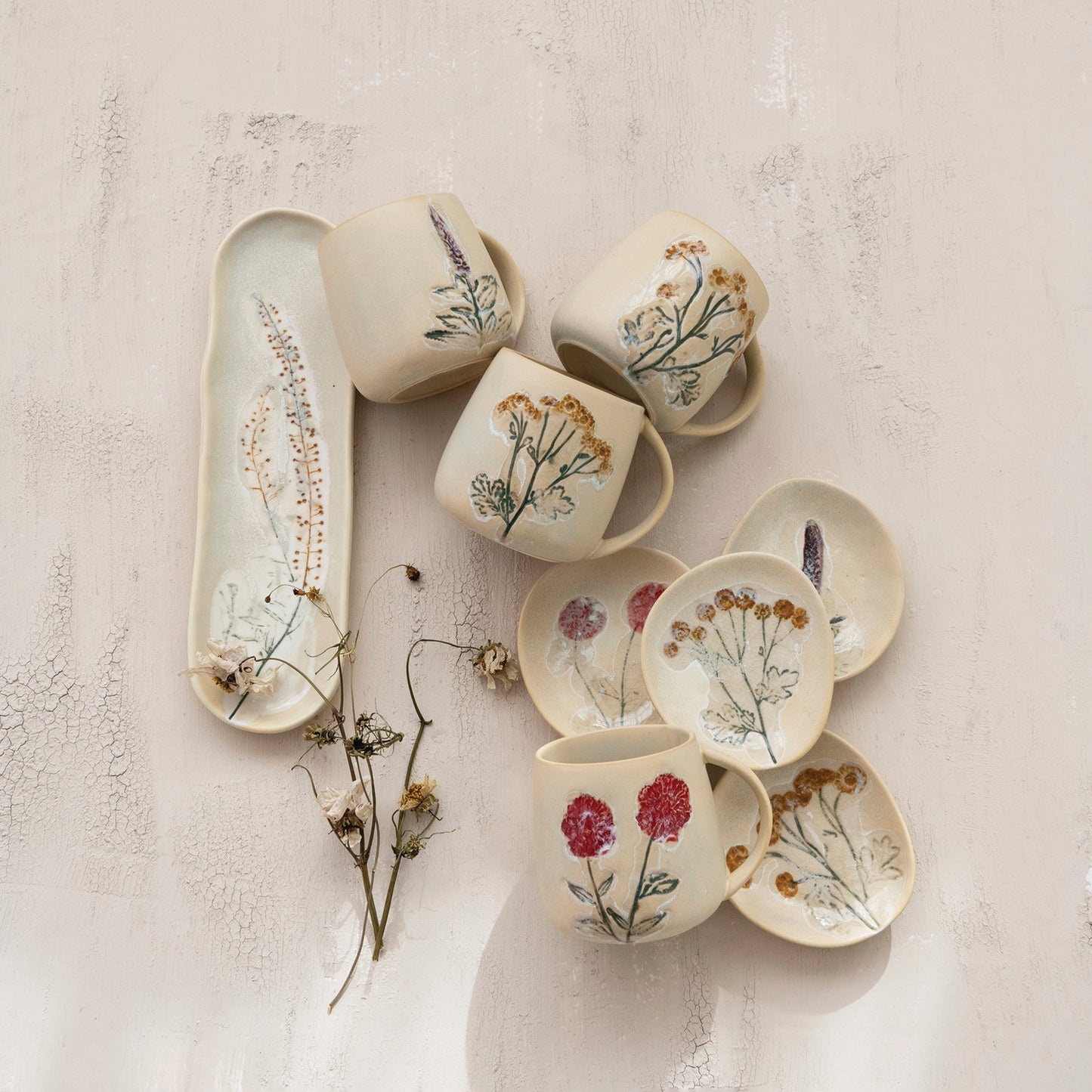 Hand-Painted Stoneware Plate