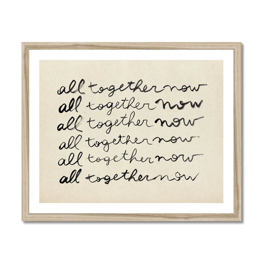 All Together Now Framed Print