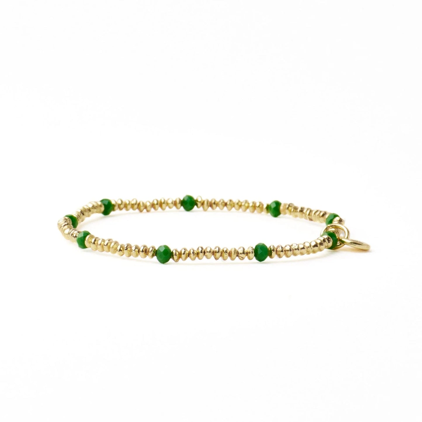 Ashley Small Crystal Gold Stretch Bracelet