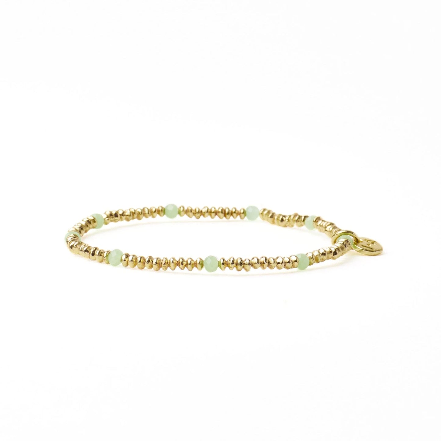 Ashley Small Crystal Gold Stretch Bracelet