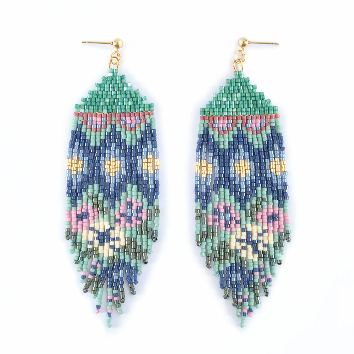 Handwoven Huipil Fringe Earrings