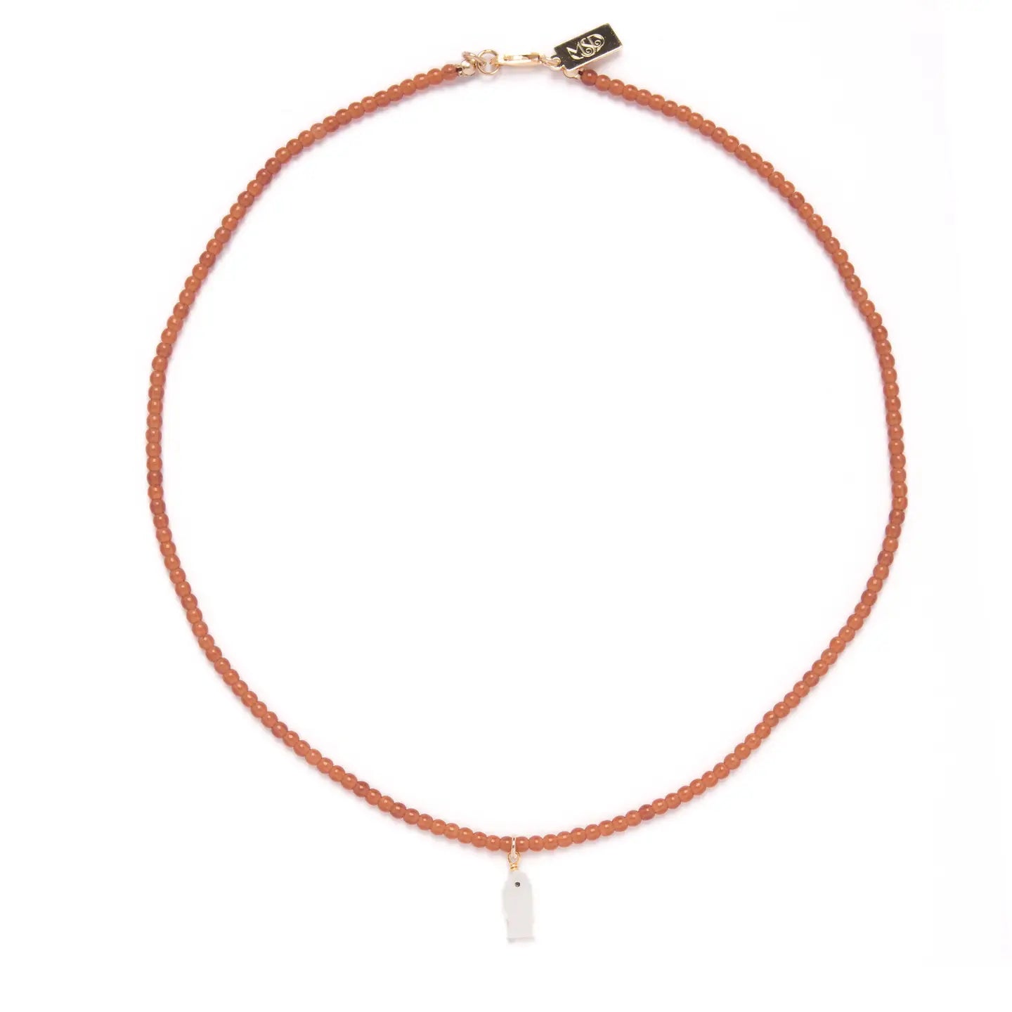 Mother of Pearl Fish Charm Necklace