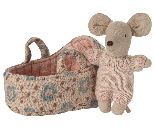 Baby Mouse in Carry Cot