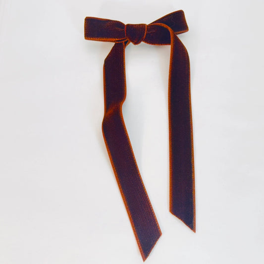 Velvet Ribbon Hair Bow Barrettes