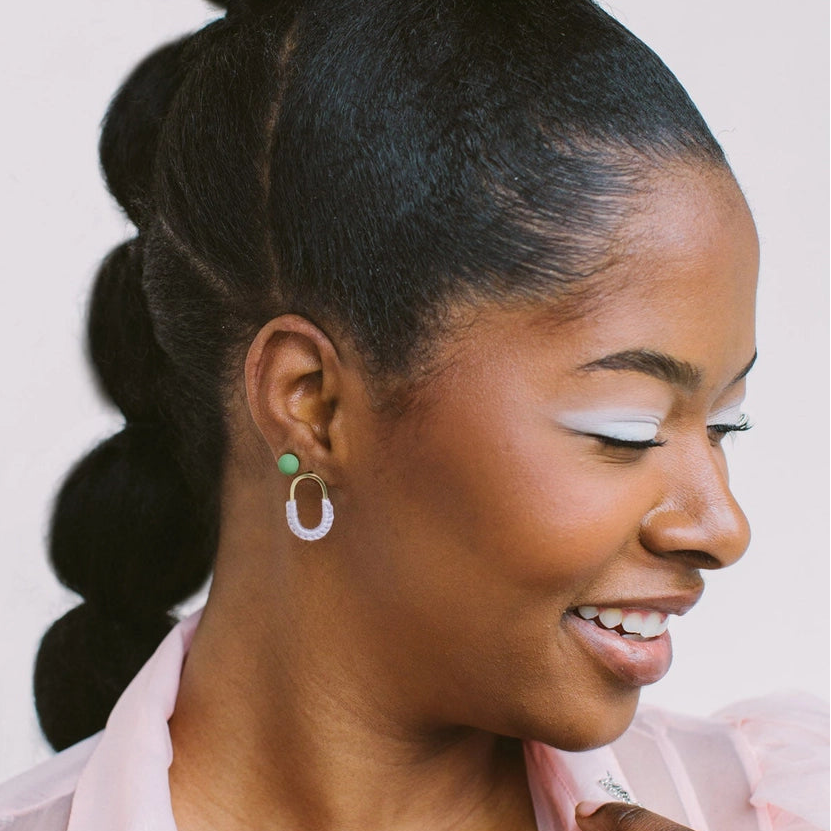 Mini Macramé Link Earrings