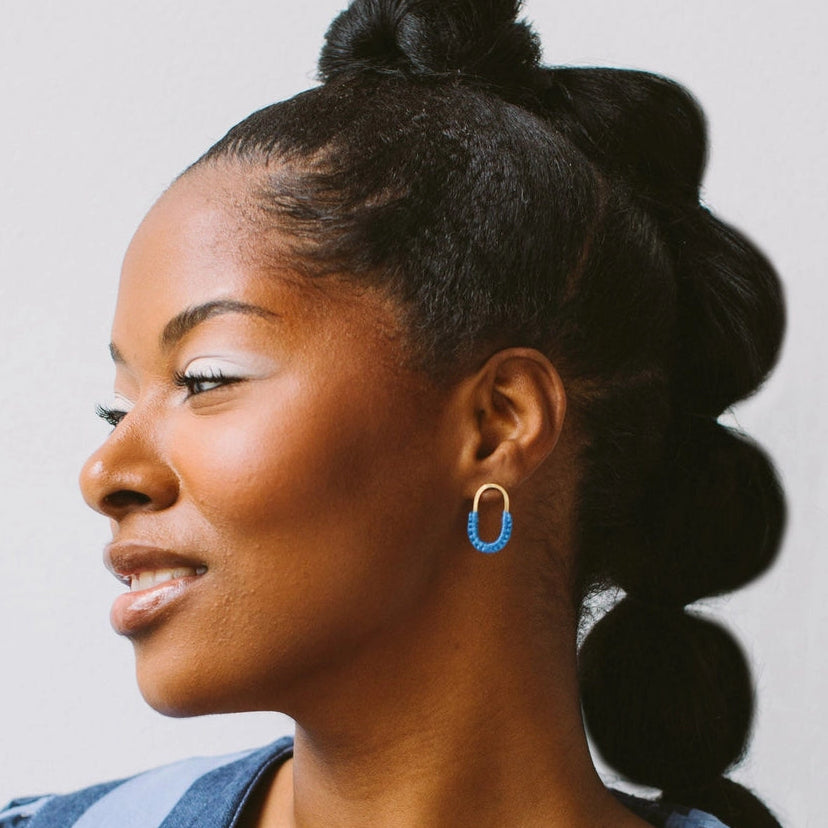 Mini Macramé Link Earrings