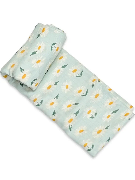 Daisies Muslin Swaddle Baby Blanket