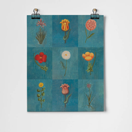 Blue Festival of Flowers Print
