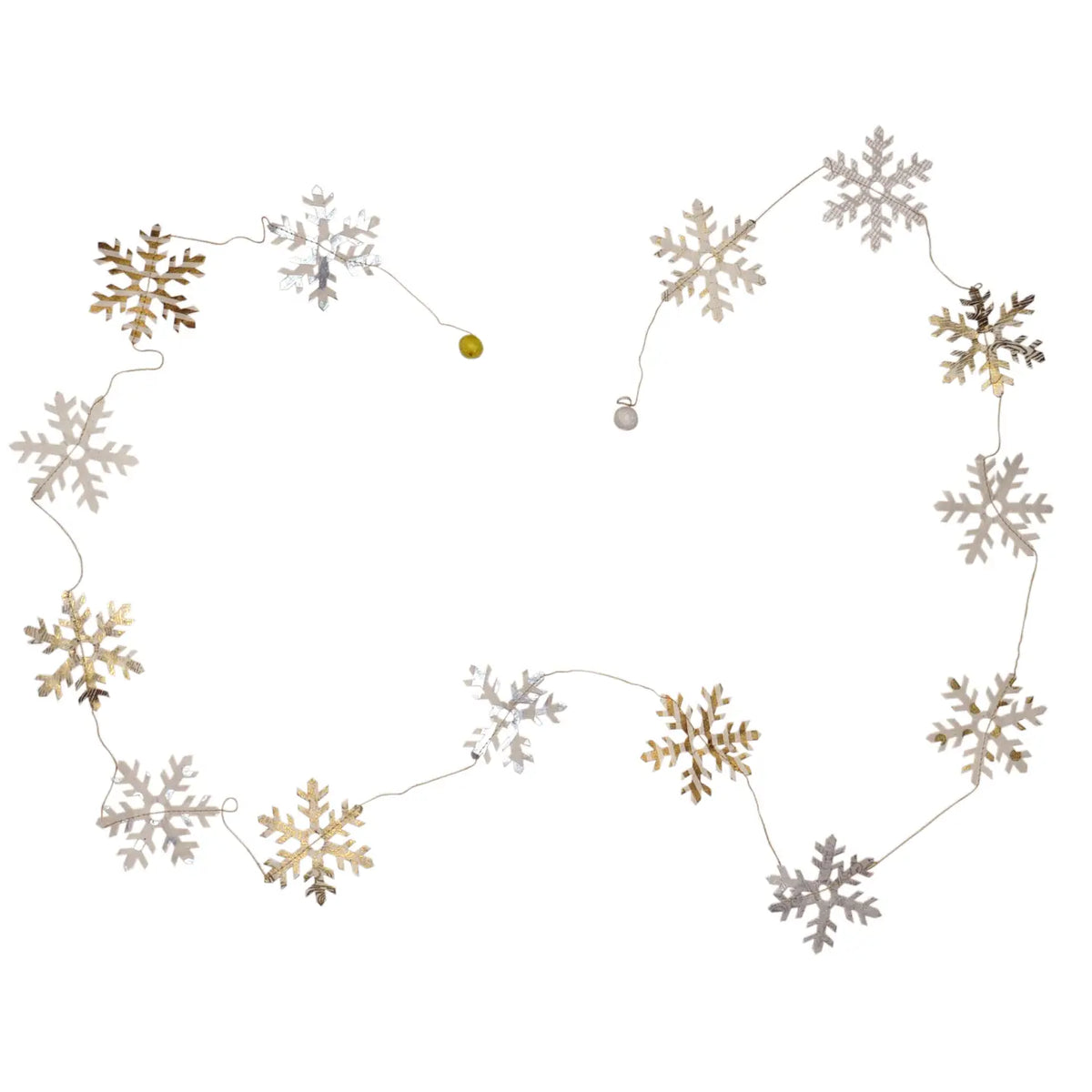 Metallic Snowflakes Paper Garland