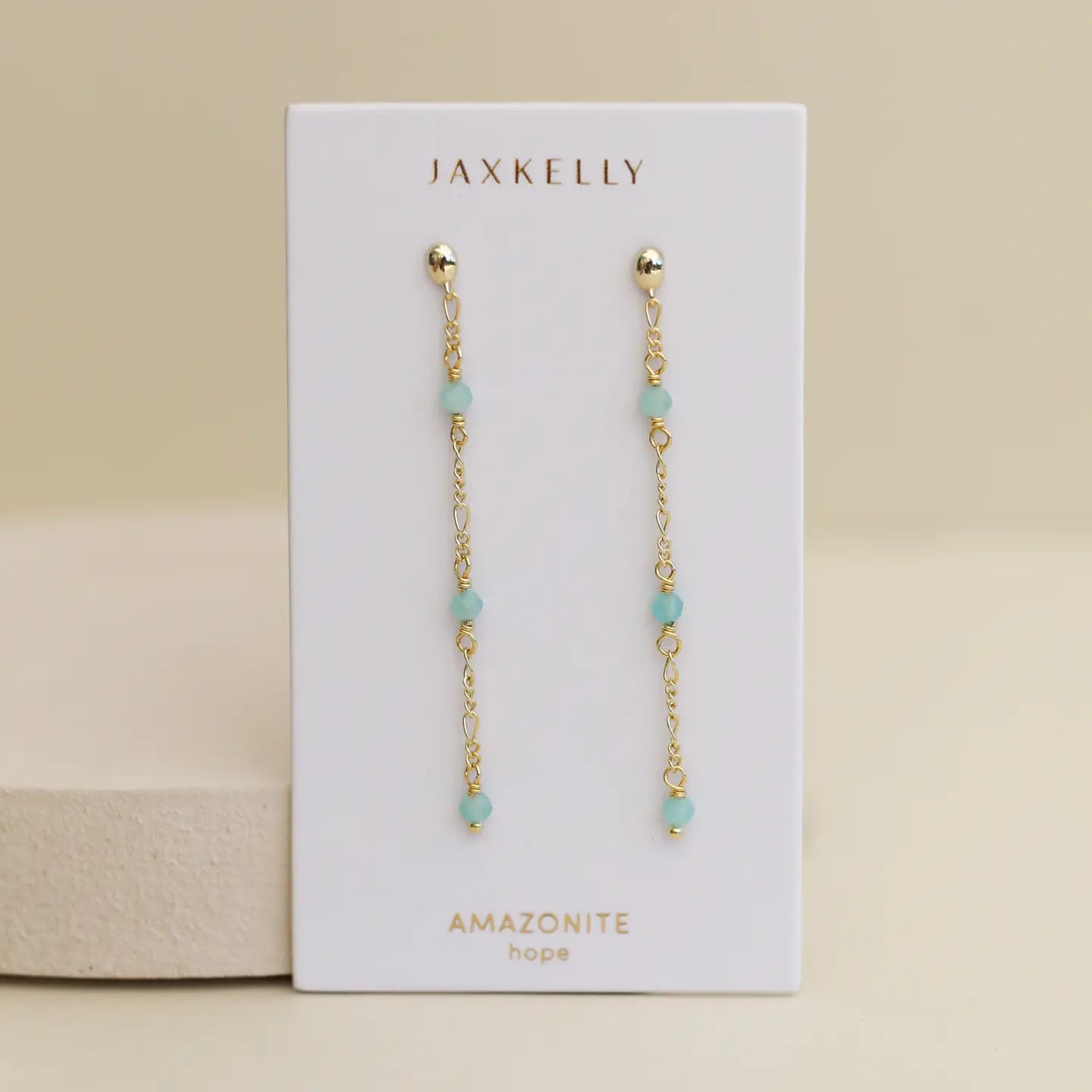 Gemstone Chain Drop Earring