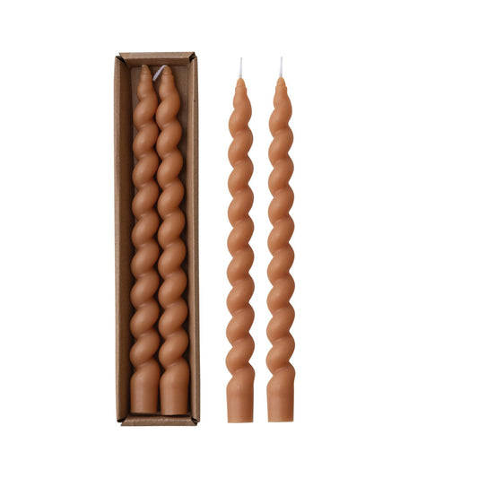 Unscented Twisted Taper Candles in Box