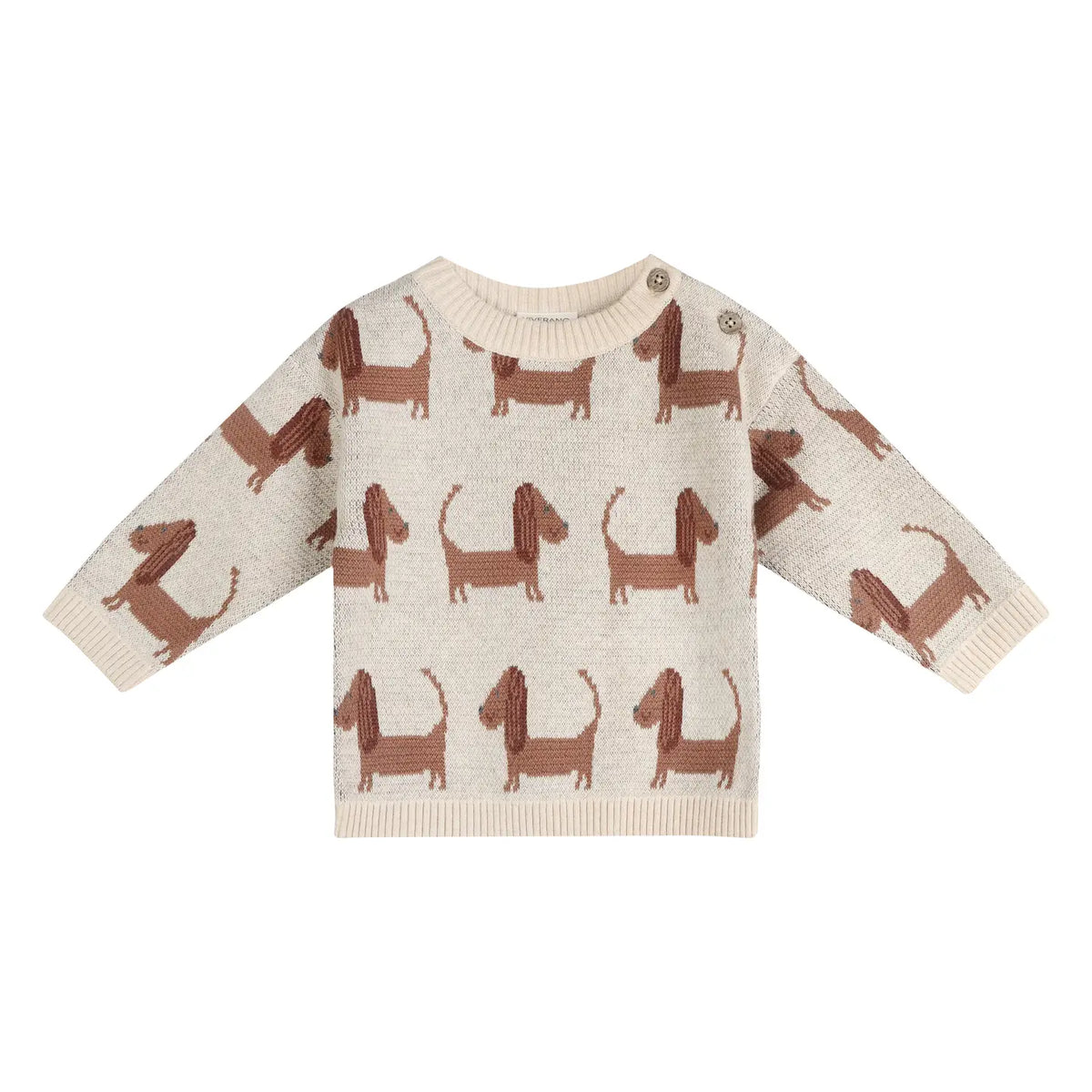 Doxie Dog Jacquard Knit Pullover