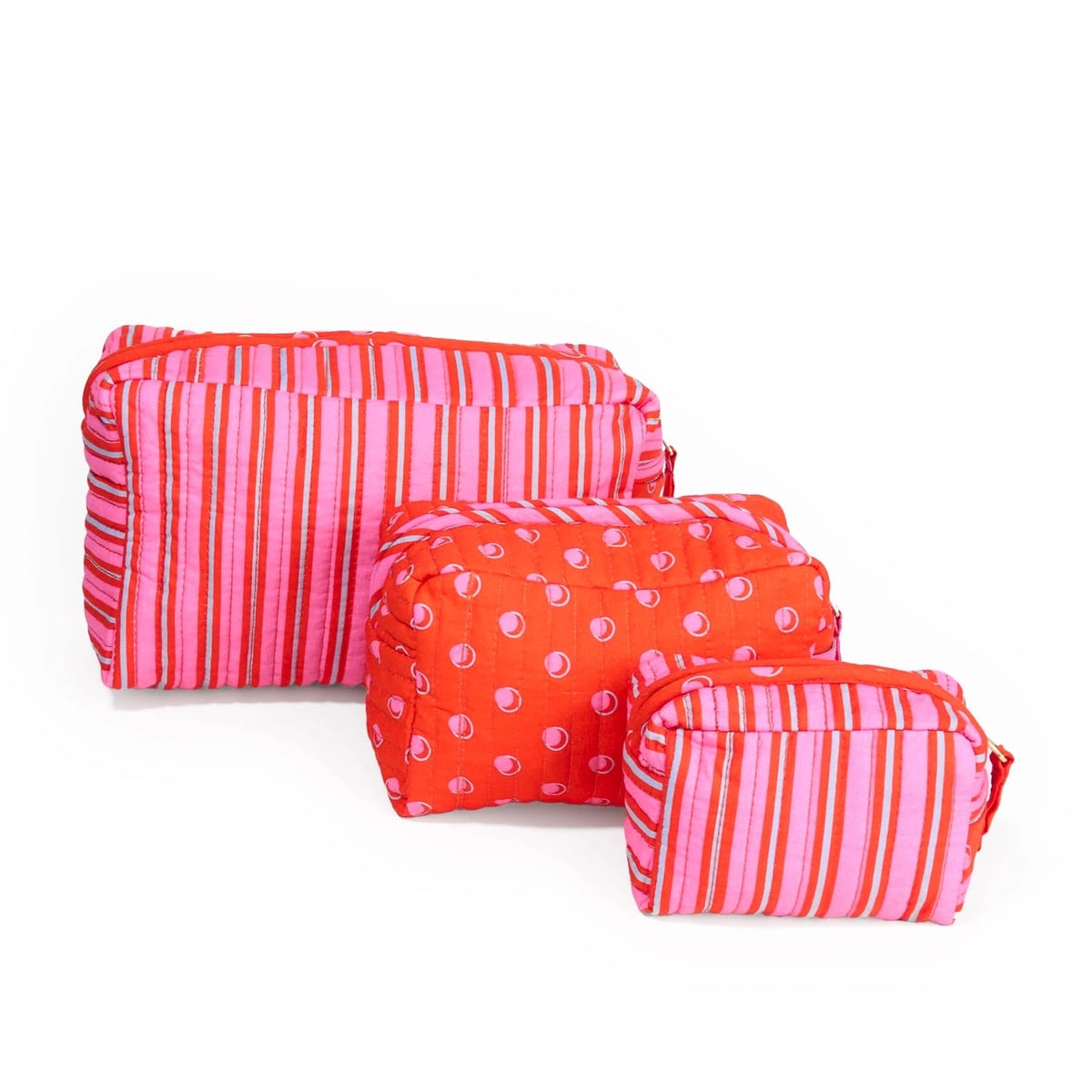 Frenchie 3 Piece Cosmetic Bag Set