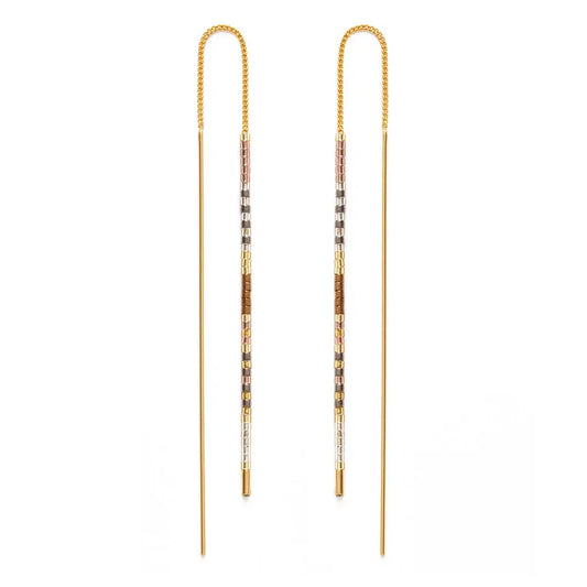 Miyuki Seed Bead Threader Earrings