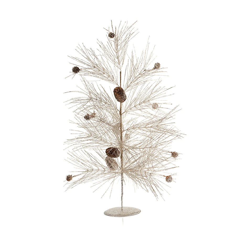 Champagne Spruce & Pinecone Tree