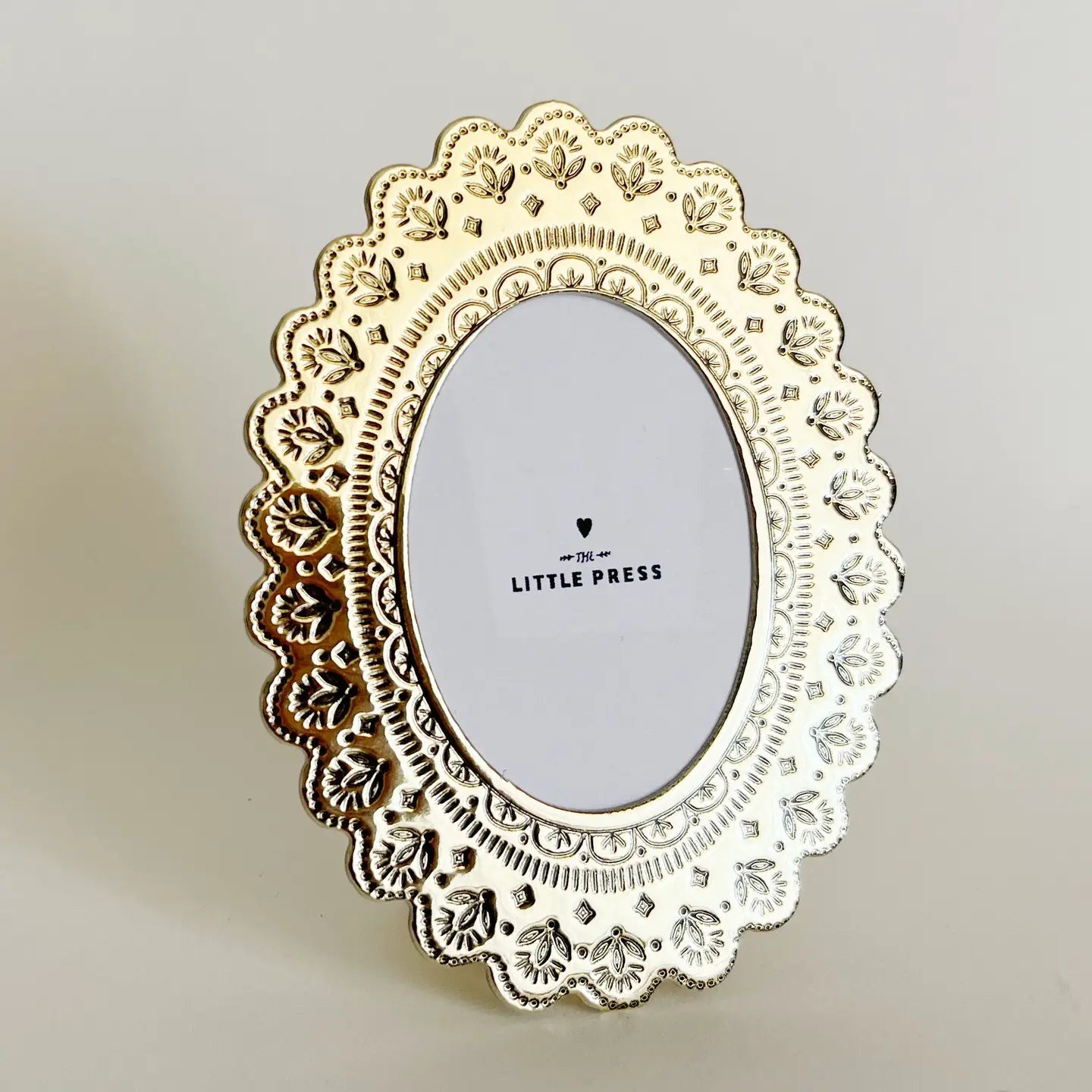 Faux Tin Oval Frame
