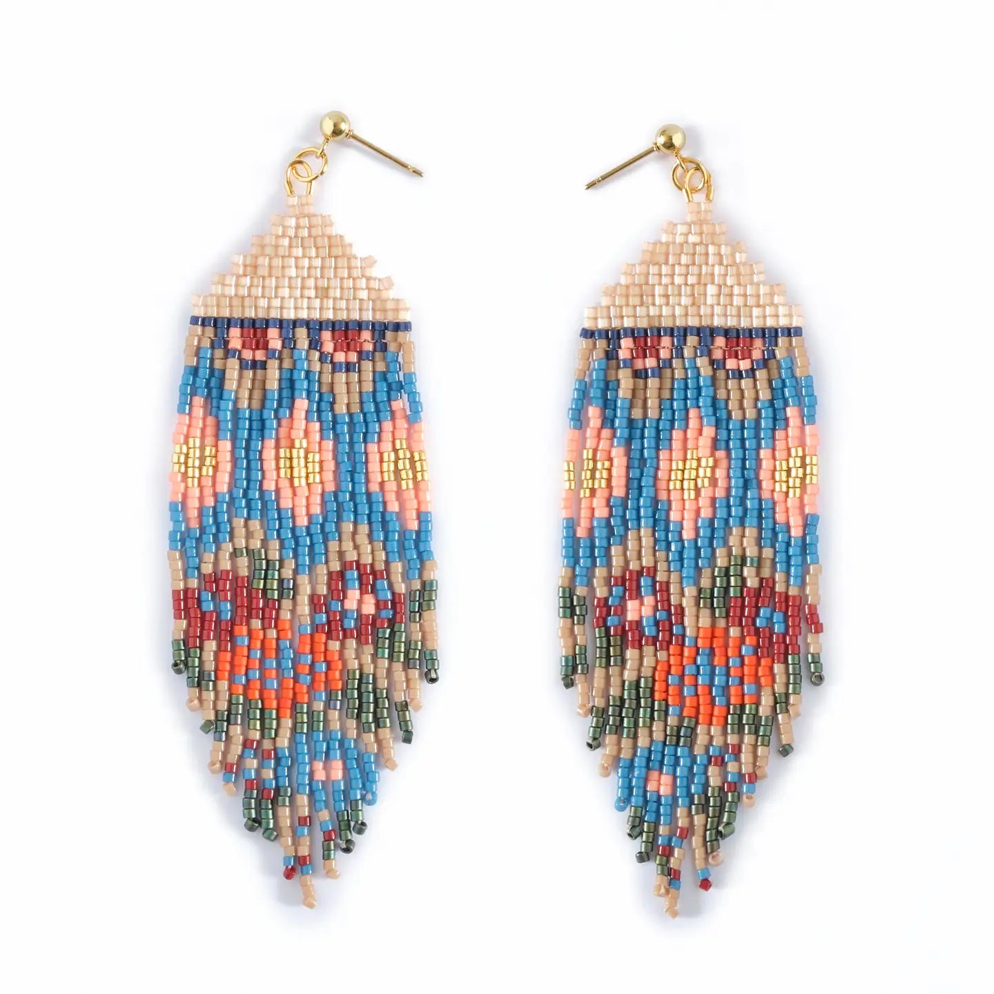 Handwoven Huipil Fringe Earrings