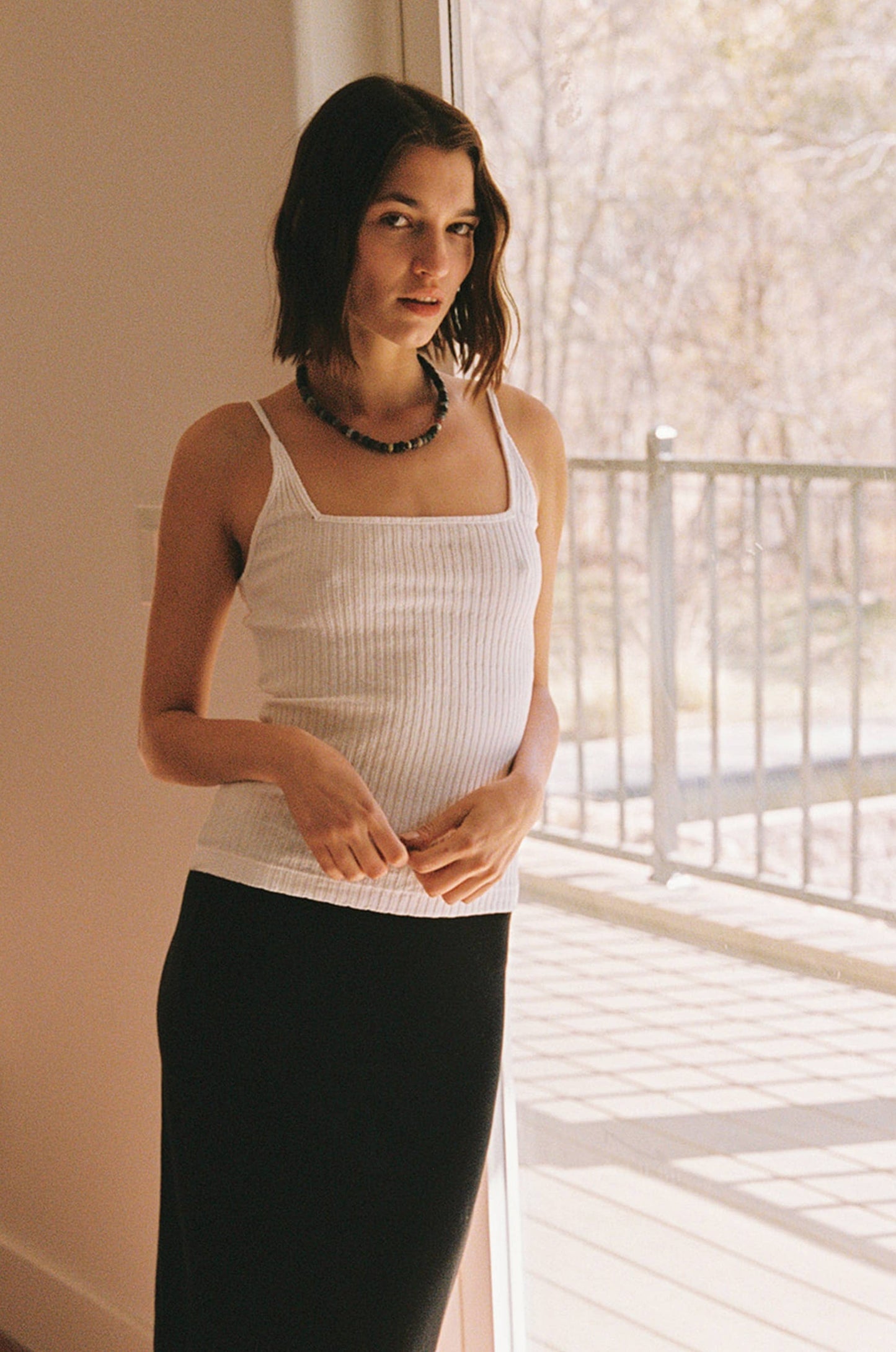 Pointelle Square Cami
