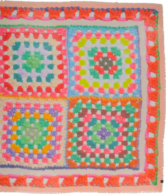 Crochet Patchwork Scarf