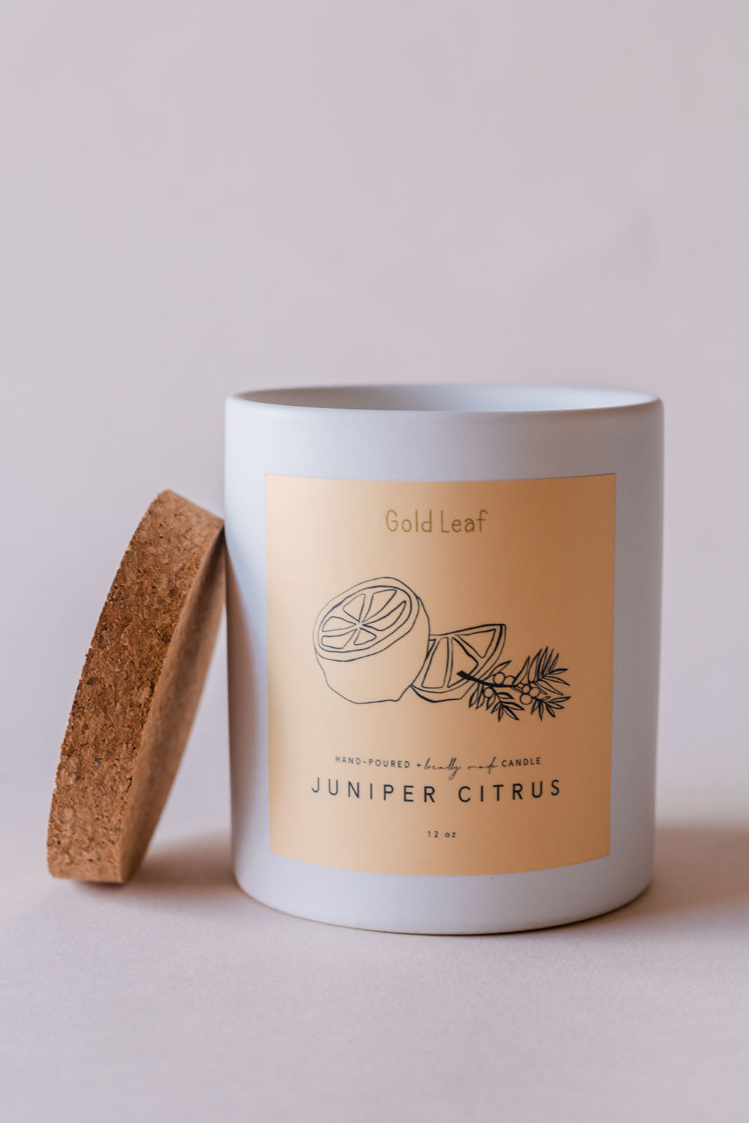 Juniper Citrus Candle Gold Leaf