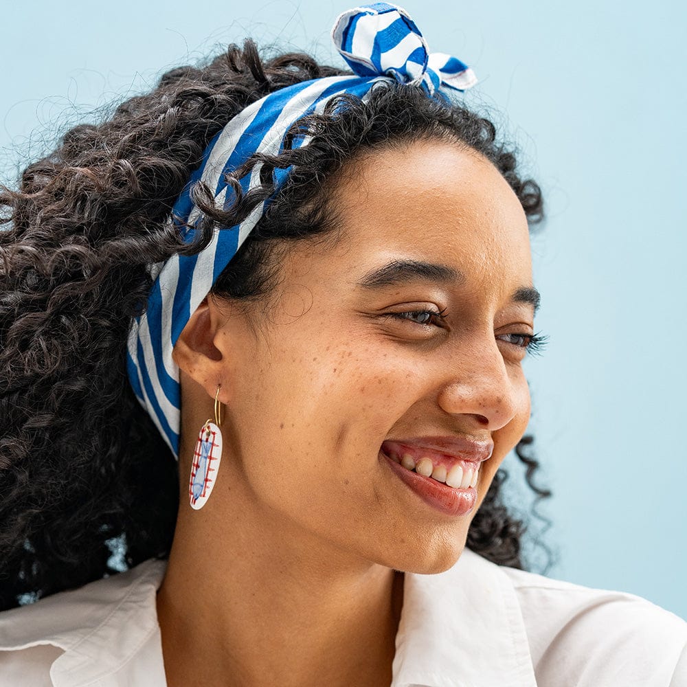 Danielle Oval Ceramic Earrings