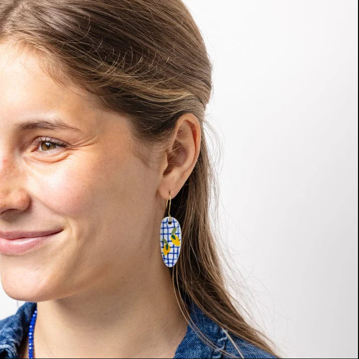 Danielle Oval Ceramic Earrings