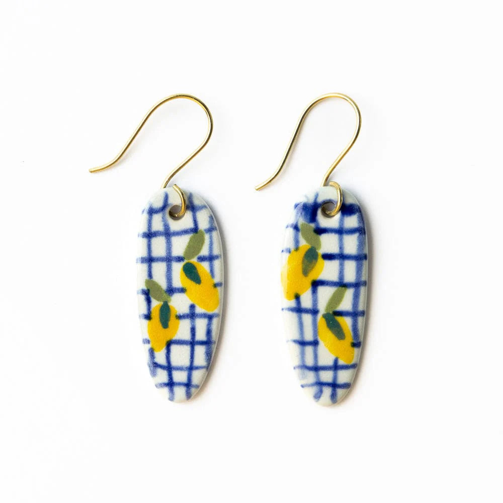 Danielle Oval Ceramic Earrings