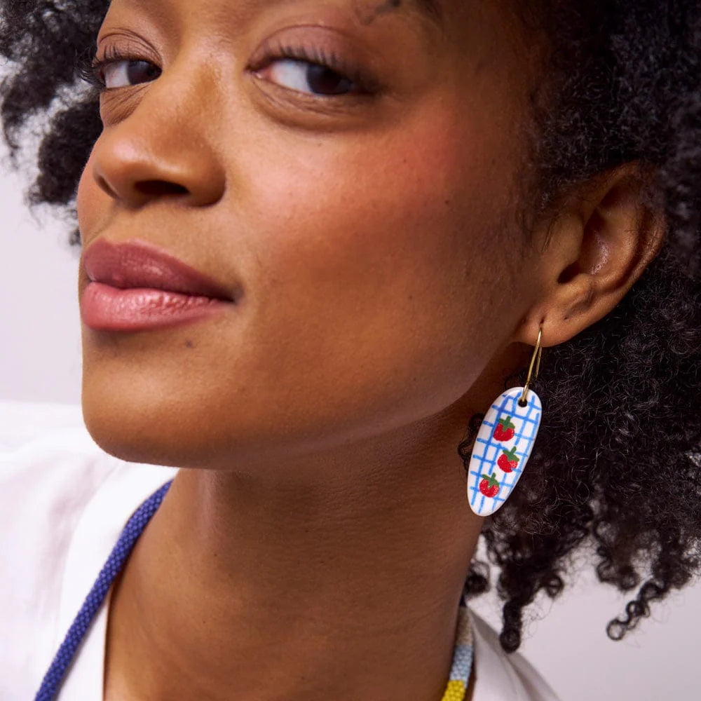 Danielle Oval Ceramic Earrings
