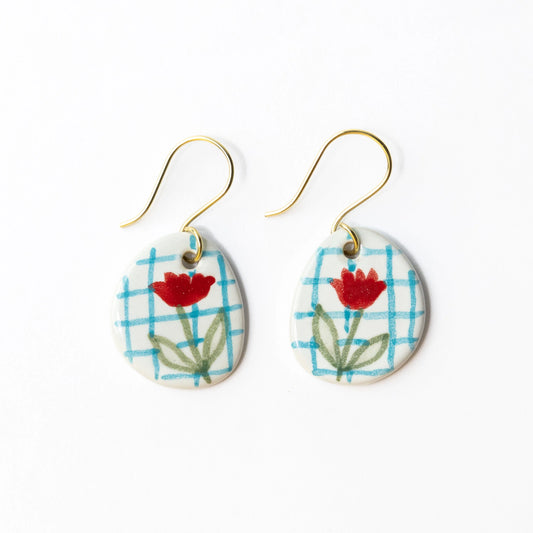 Danielle Round Ceramic Earrings