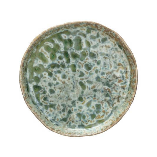Green Stoneware Plate