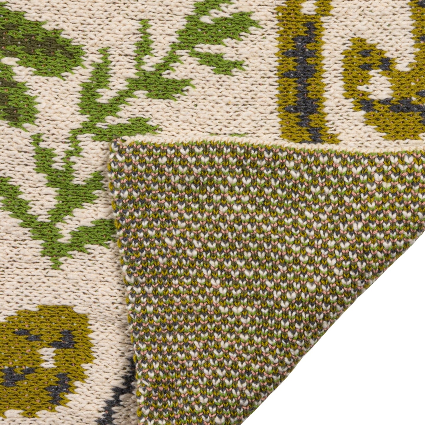 Cotton Knit Baby Blanket with Snakes & Florals
