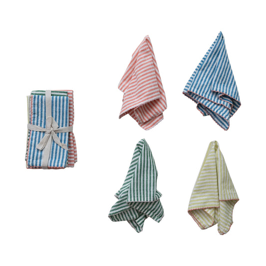 Woven Cotton Striped Napkins