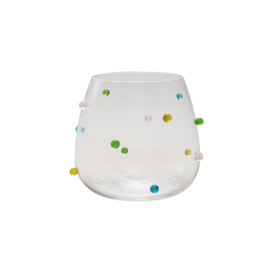 Handmade Drinking Glass with Dots