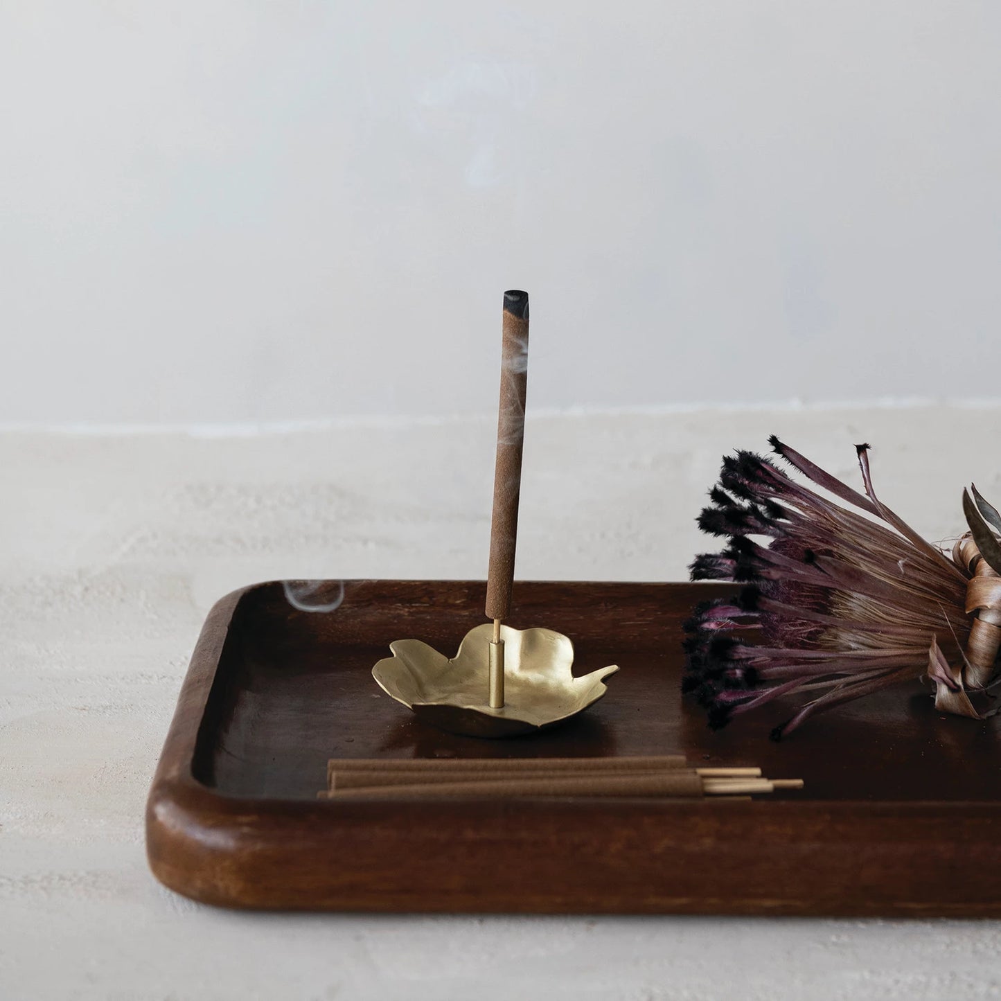 Brass Flower Incense Holder