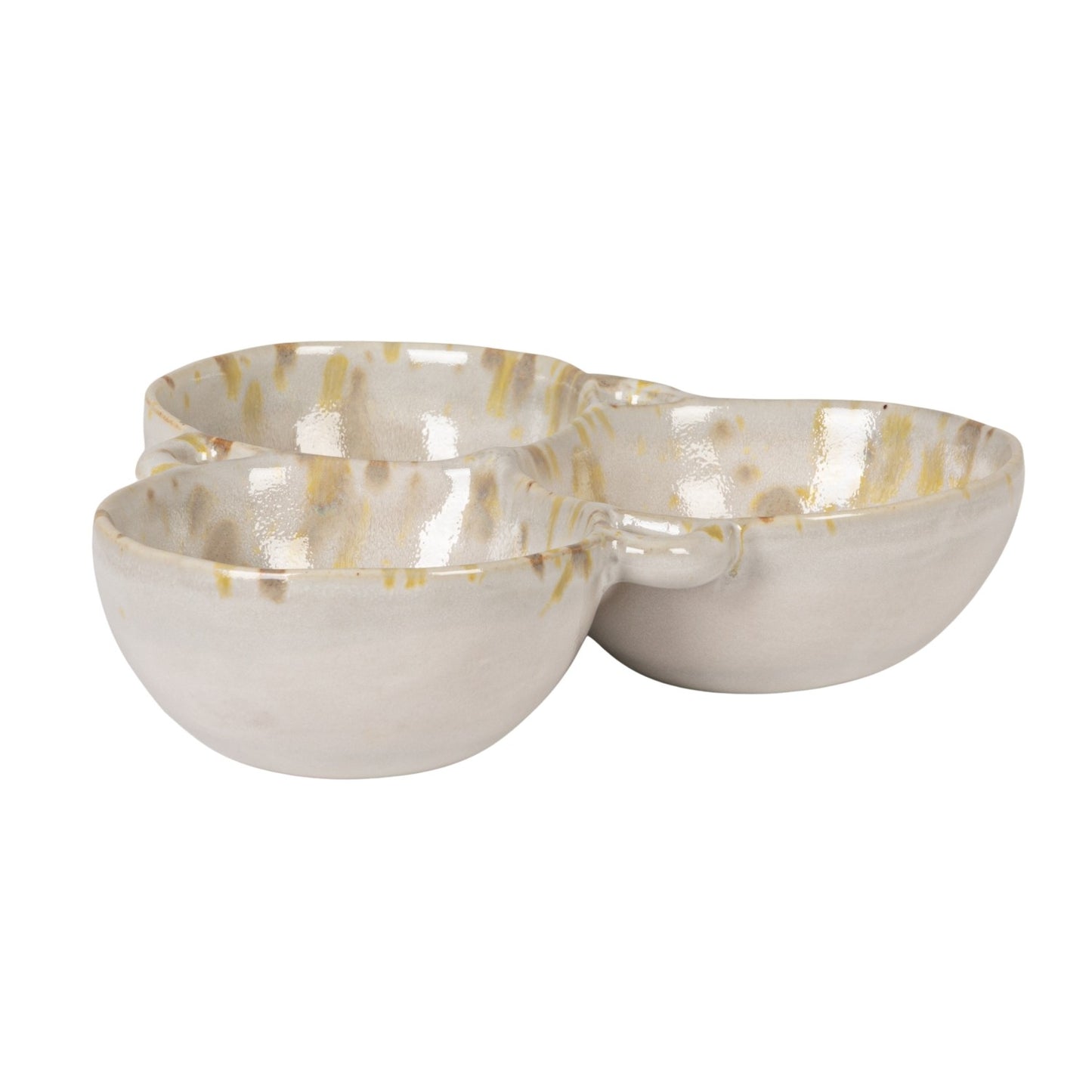 Stoneware Multi Bowl with 3 Sections