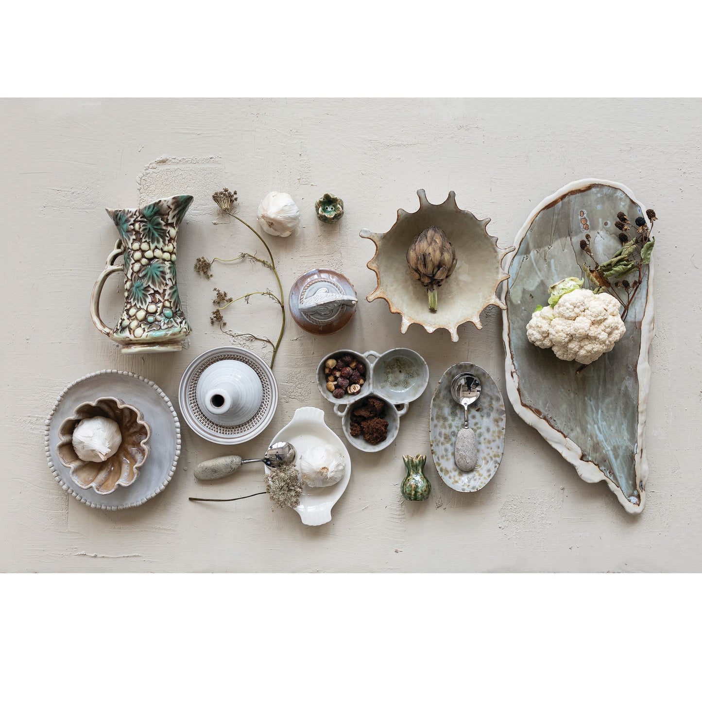 Stoneware Multi Bowl with 3 Sections