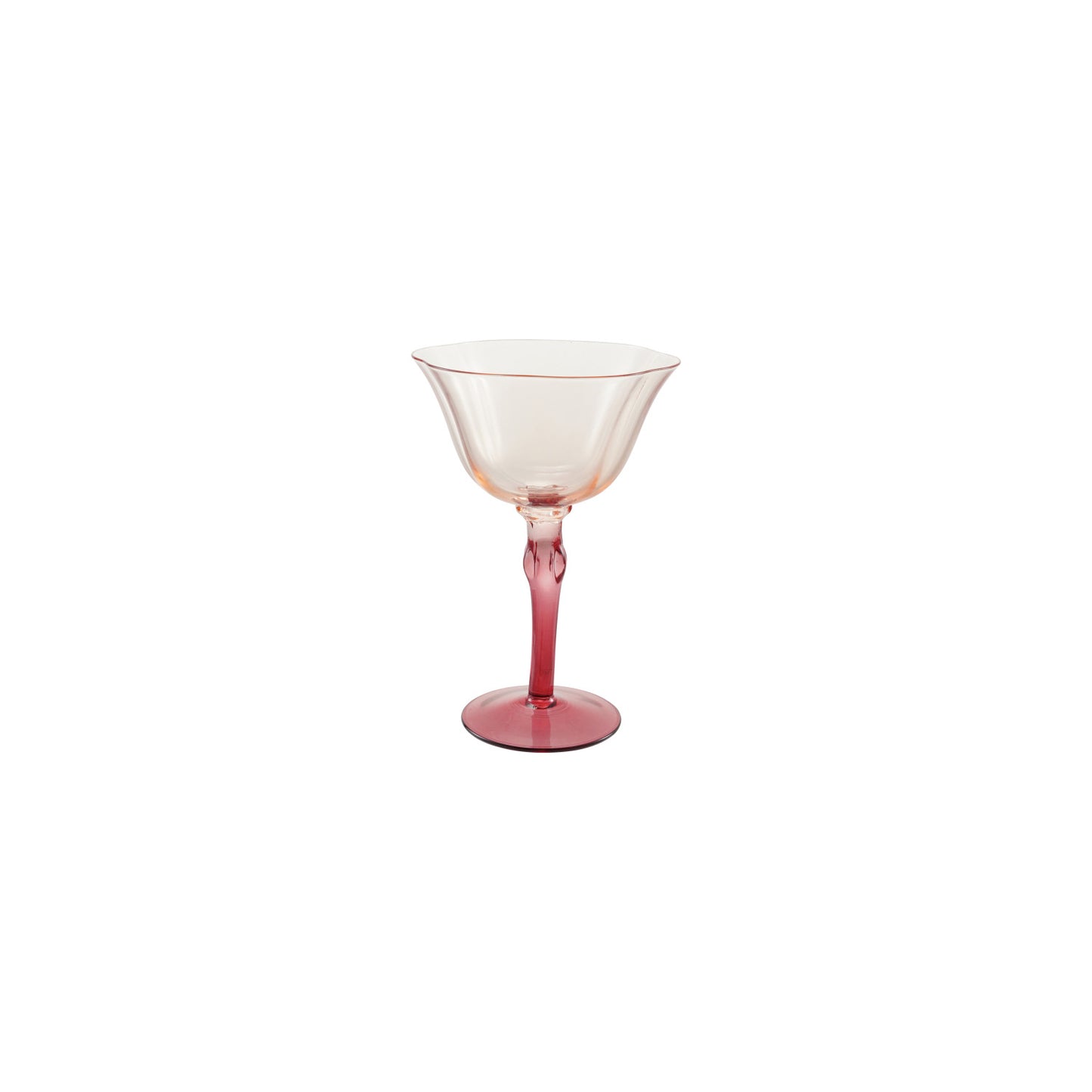 8 oz. Two-Tone Stemmed Wine Glass, Red & Blush Color