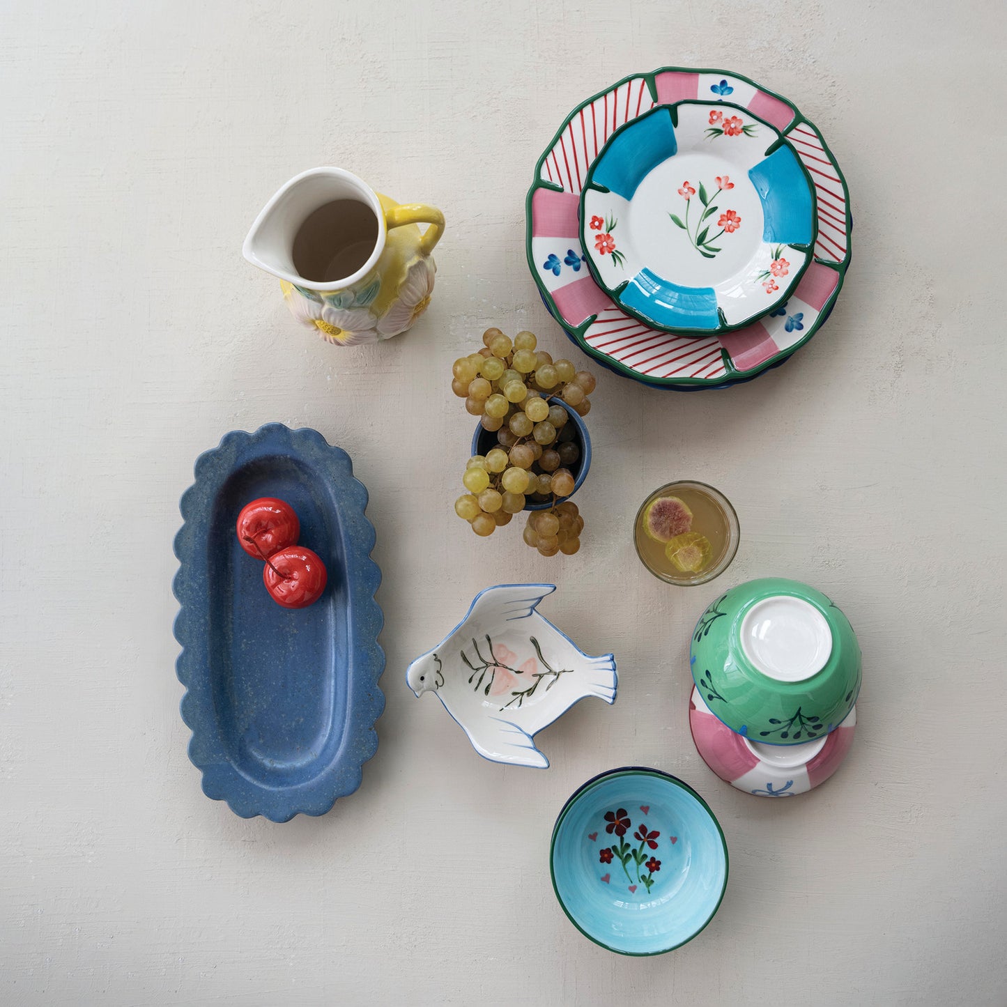 Stoneware Scalloped Platter