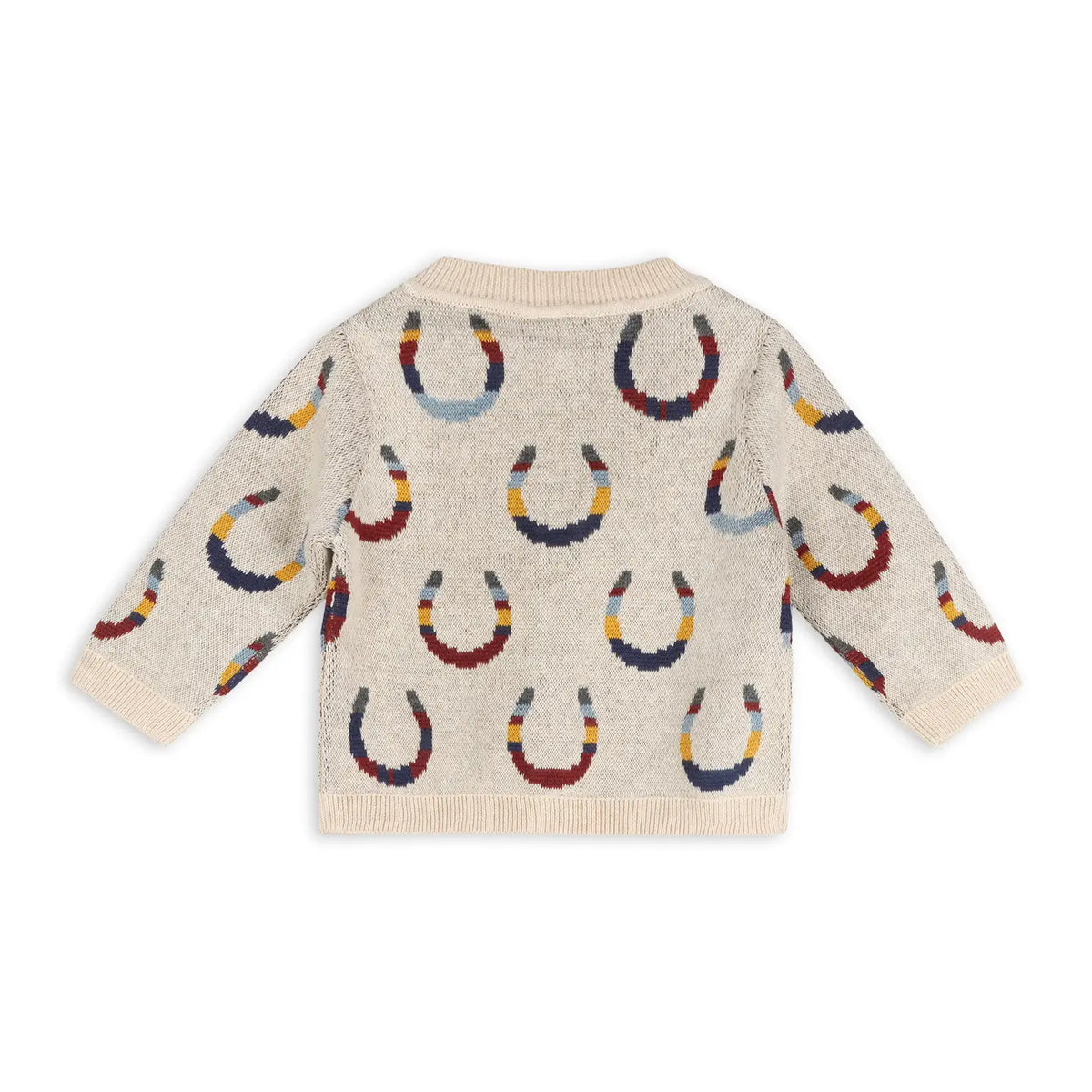 Horse Shoe Jacquard Knit Cardigan