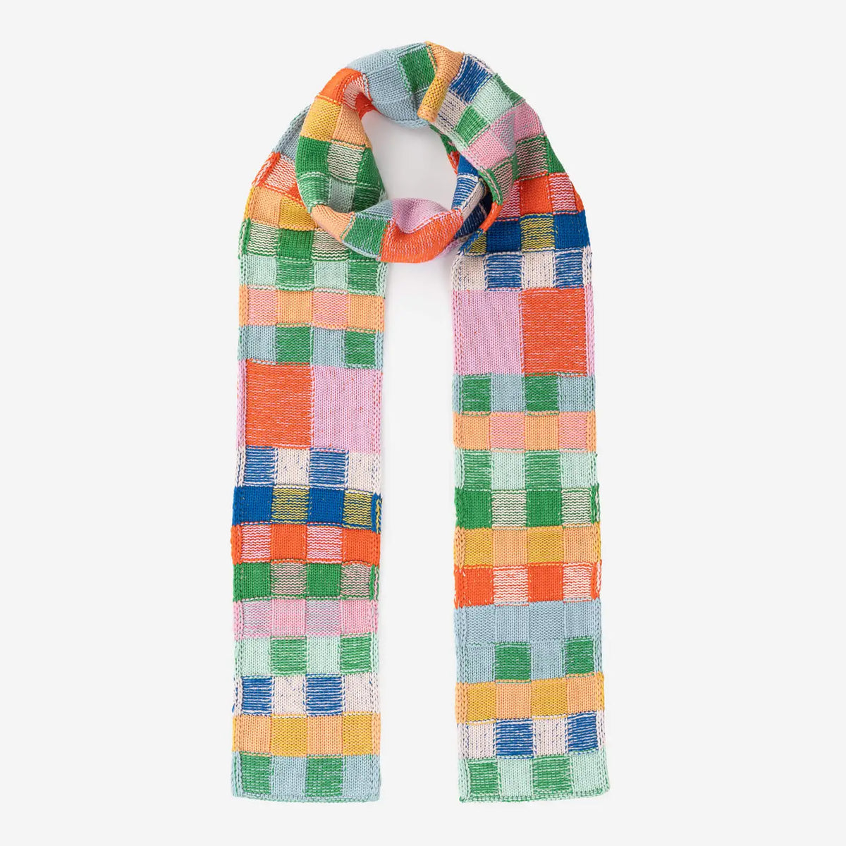 Mosaic Plaid Skinny Scarf