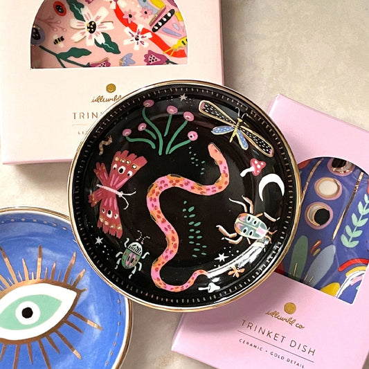 Midnight Garden Porcelain Trinket Dish