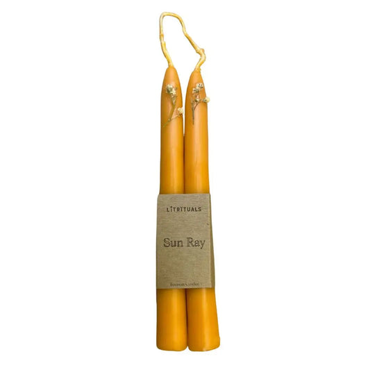 Sun Ray Beeswax Taper Candles