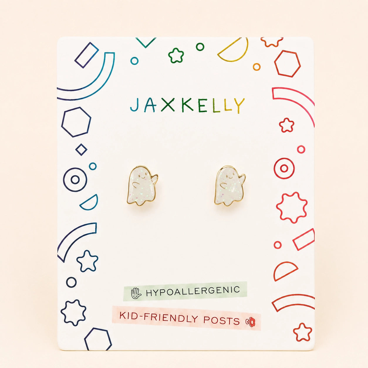 Halloween Enamel Flat Back Kids Earrings