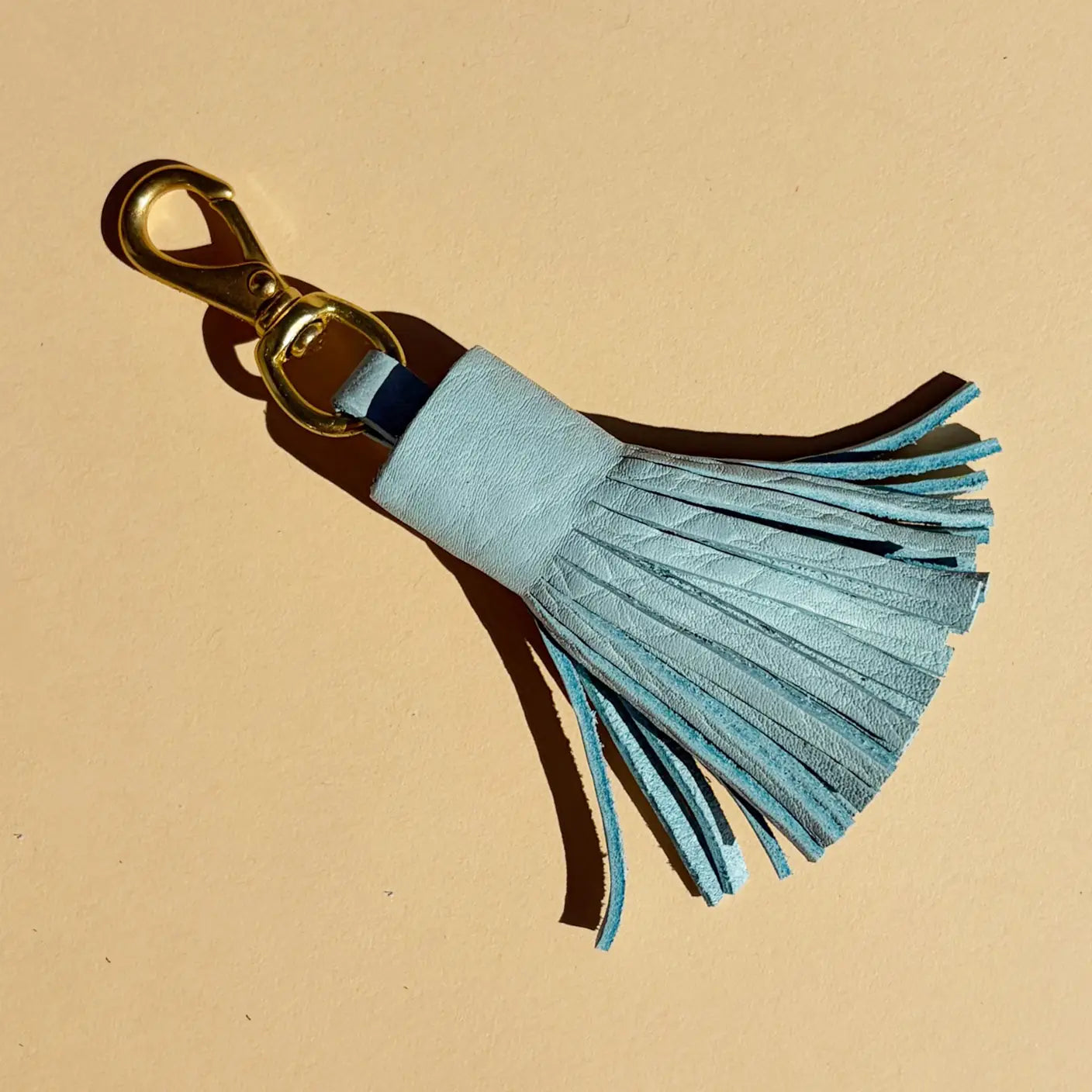 Leather Tassel Keychain