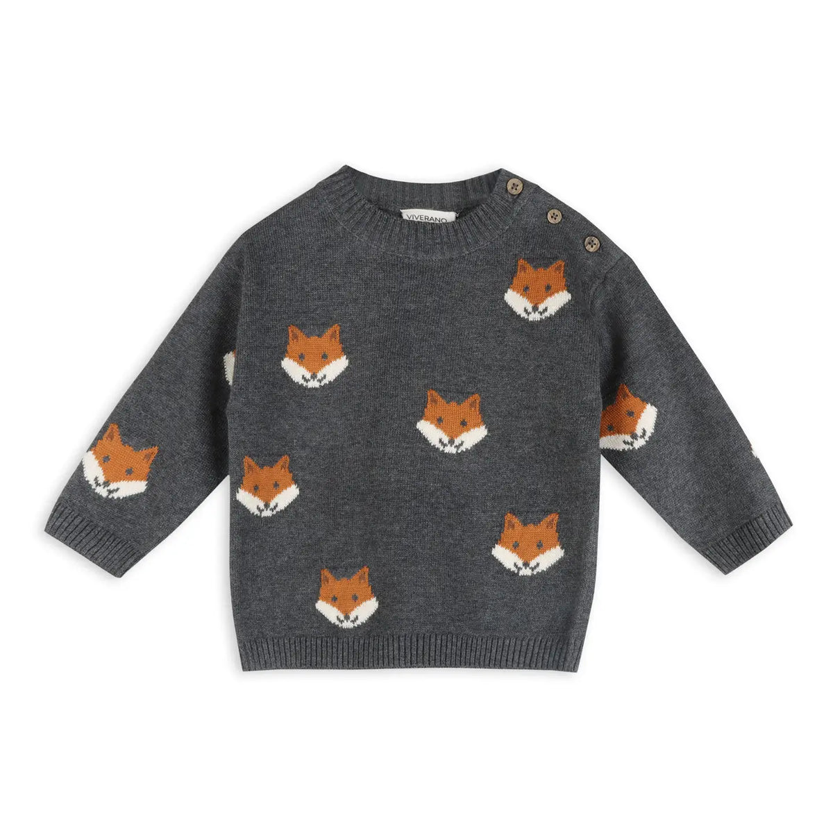 Fox Jacquard Knit Pullover